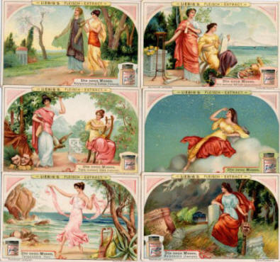 neun musen - liebig sammelbilder